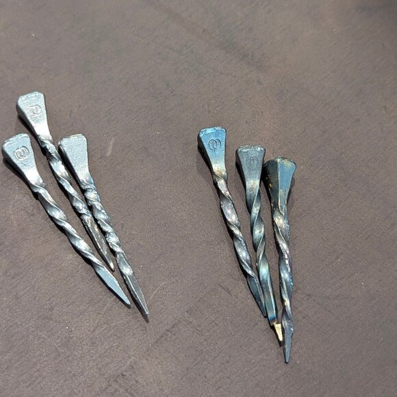 Horseshoe Nail Hat Pin:  Black - Picture 2 of 5